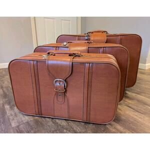 Vintage Sears 3 Piece Luggage Set - Sears 9000